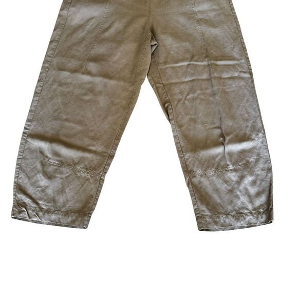 Eileen Fisher Pants Pull On Tencel Blend  Beige Ankle Pocket Sz M # 2405 - Picture 3 of 14
